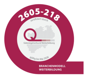 Gütesiegelverbund Weiterbildung_2605-218_Sie gel_GV_freigestellt 1 Seit 2020 hat sich die DAWG durch den Gütesiegelverbund Weiterbildung e.V. zertifizieren lassen.